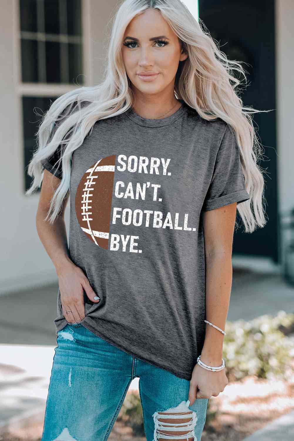 Football Graphic Short Sleeve T-Shirt - GemThreads Boutique