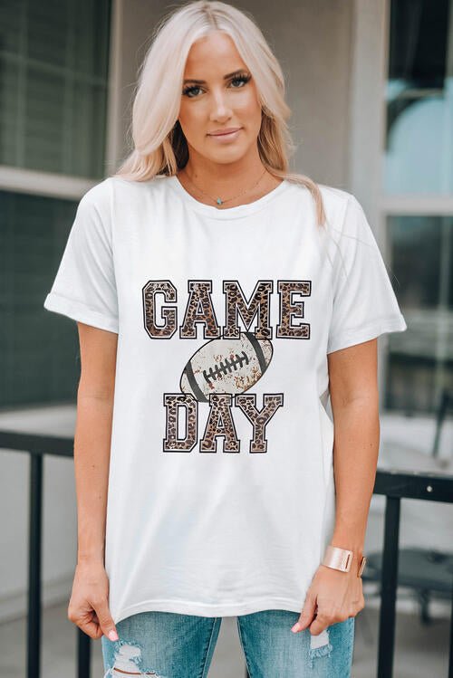 GAME DAY Ball Graphic Short Sleeve T-Shirt - GemThreads Boutique