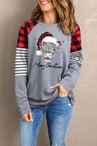 Graphic Plaid Long Sleeve T-Shirt - GemThreads Boutique