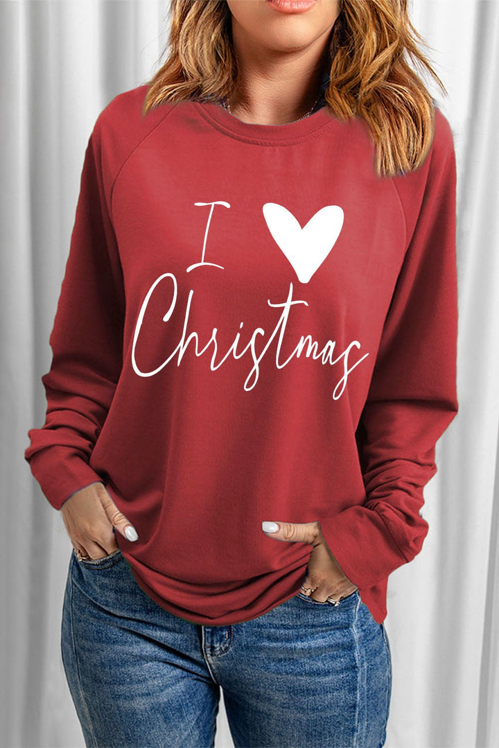 Graphic Raglan Sleeve Sweatshirt - GemThreads Boutique