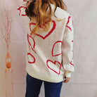 Heart Pattern Long Sleeve uSweater - GemThreads Boutique