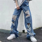 High Waist Ripped Jeans - GemThreads Boutique
