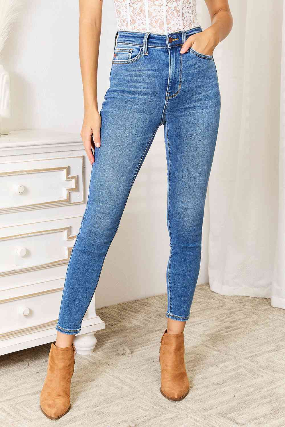 Judy Blue Full Size High Waist Skinny Jeans - GemThreads Boutique