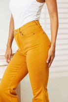 Judy Blue Full Size High Waist Tummy Control Garment Dyed Flare Jeans - GemThreads Boutique
