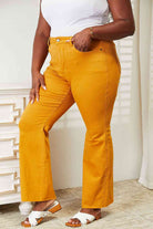 Judy Blue Full Size High Waist Tummy Control Garment Dyed Flare Jeans - GemThreads Boutique