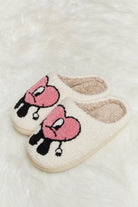 Melody Love Heart Print Plush Slippers - GemThreads Boutique