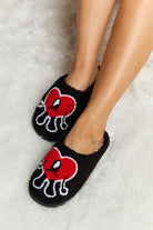 Melody Love Heart Print Plush Slippers - GemThreads Boutique