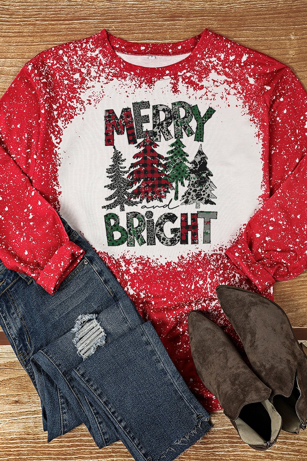 MERRY BRIGHT Graphic Long Sleeve T-Shirt - GemThreads Boutique