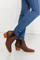 MMShoes Back At It Point Toe Bootie in Chocolate - GemThreads Boutique