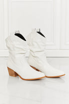 MMShoes Better in Texas Scrunch Cowboy Boots in White - GemThreads Boutique