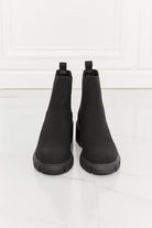 MMShoes Work For It Matte Lug Sole Chelsea Boots in Black - GemThreads Boutique
