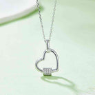 Moissanite 925 Sterling Silver Heart Shape Necklace - GemThreads Boutique