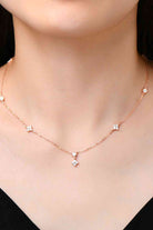Moissanite 925 Sterling Silver Necklace - GemThreads Boutique
