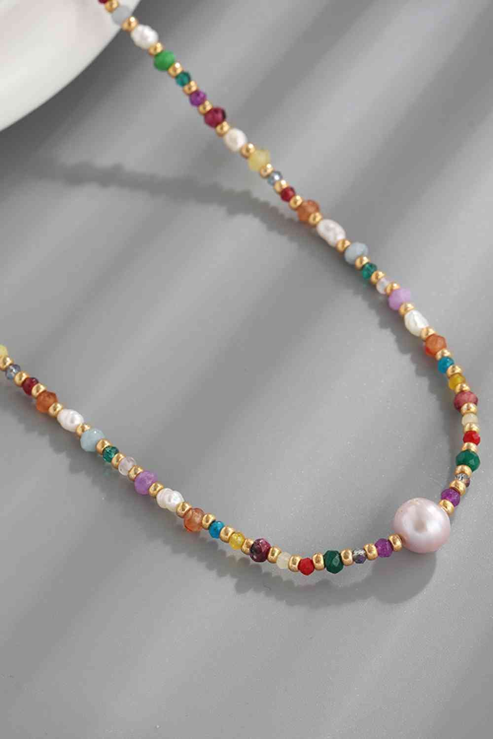 Multicolored Bead Necklace - GemThreads Boutique