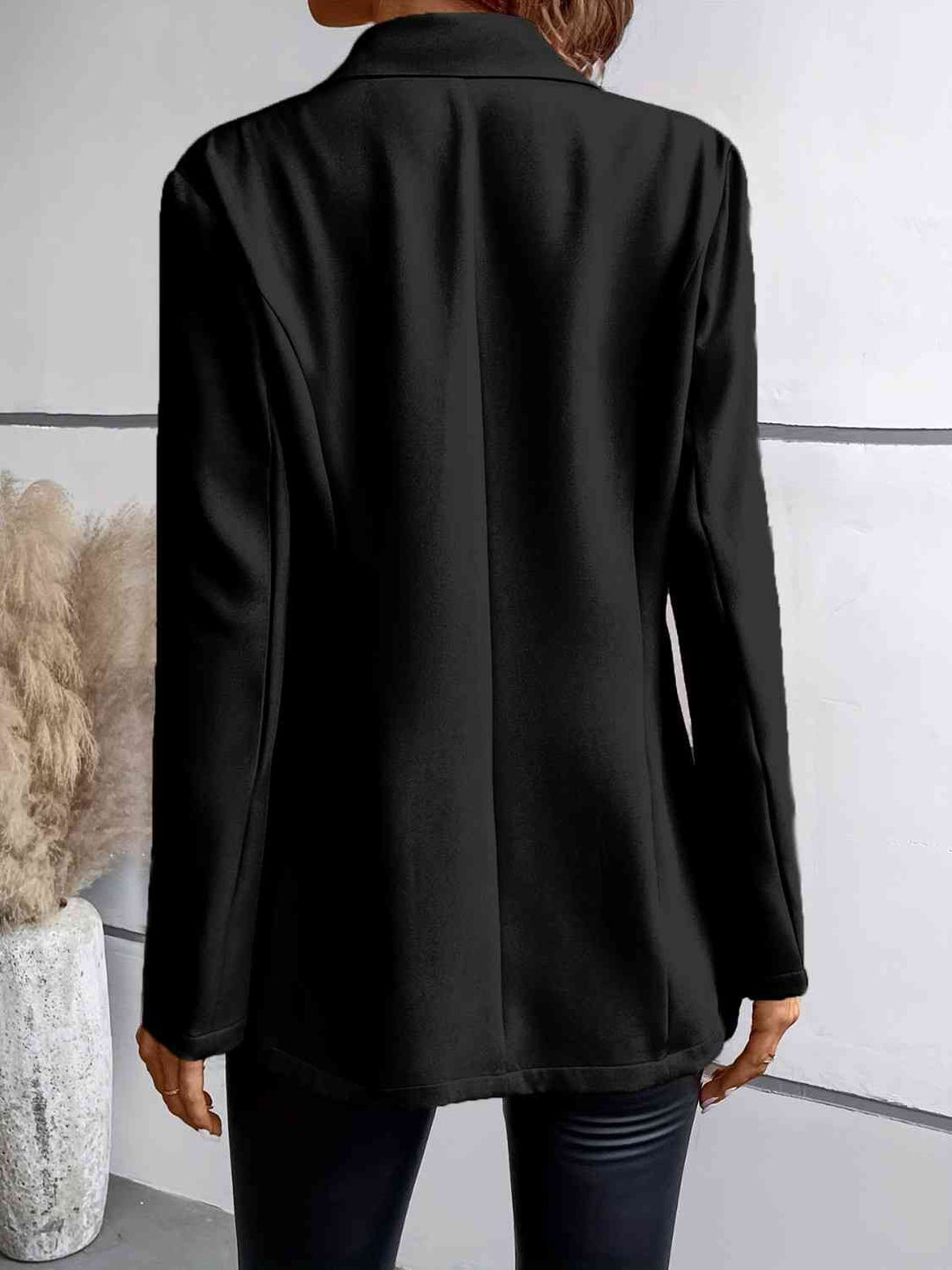 One-Button Long Sleeve Blazer - GemThreads Boutique