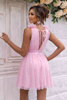 Open Back Sleeveless Mesh Dress - GemThreads Boutique