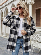 Plaid Collared Neck Long Sleeve Shirt - GemThreads Boutique