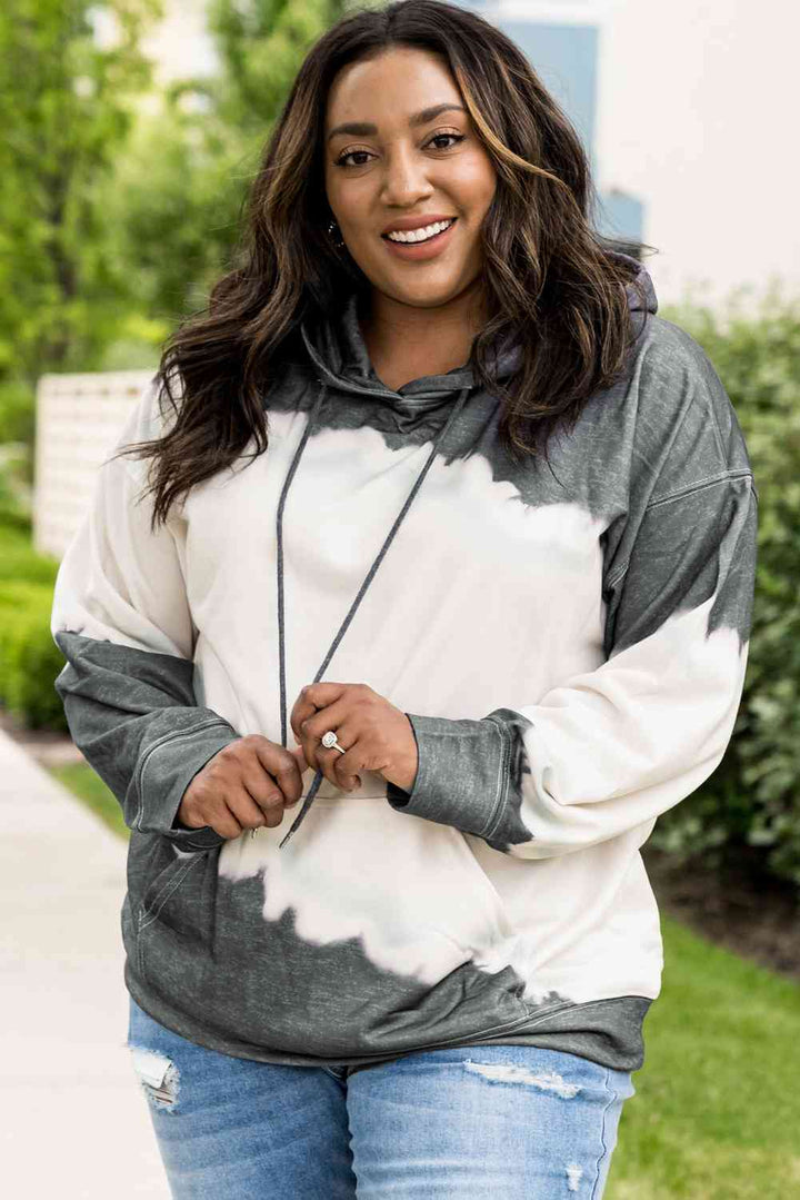 Plus Size Hoodie with Front Pocket - GemThreads Boutique