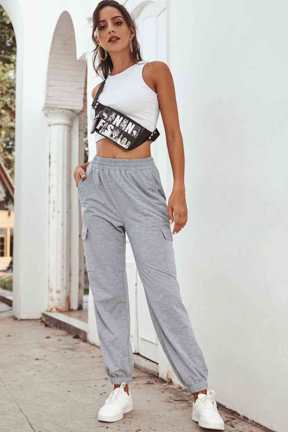 Pocketed Long Sweatpants - GemThreads Boutique