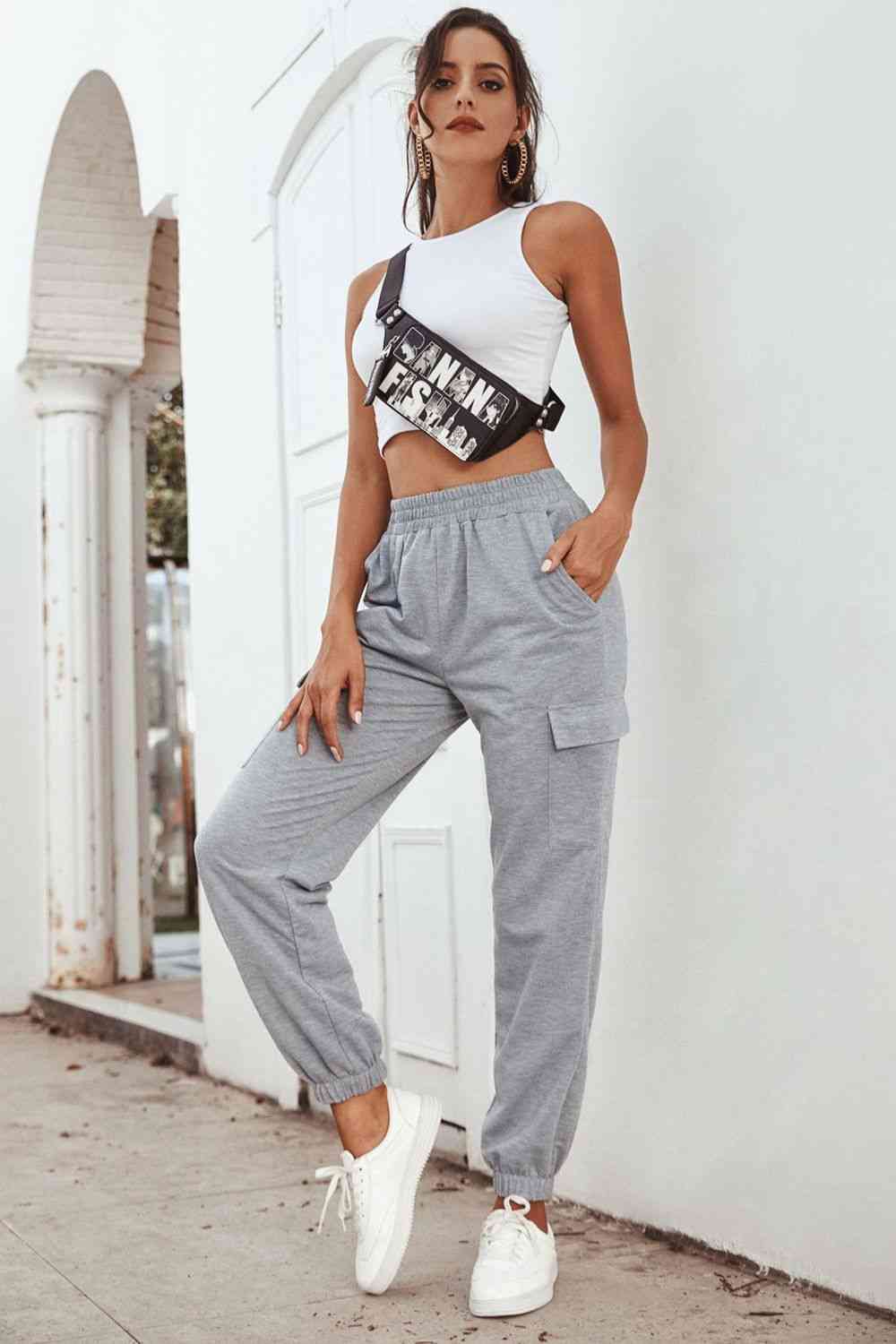 Pocketed Long Sweatpants - GemThreads Boutique