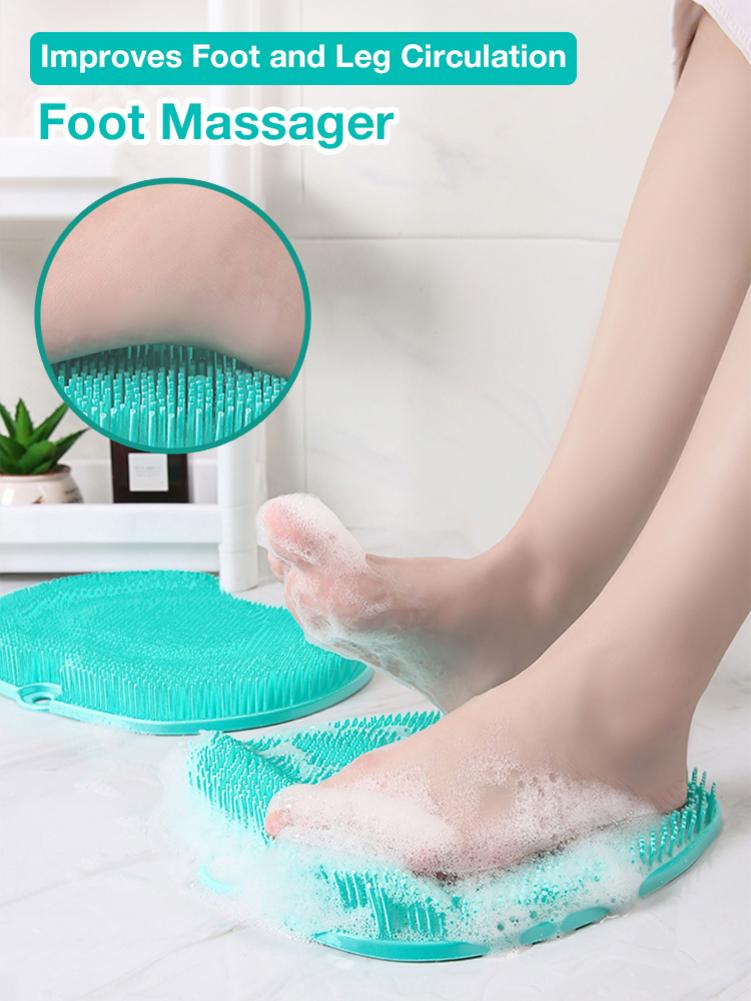 Pregnant Women Without Bend Over Shower Foot Massager Scrubber Cleaner Washing Massage Tools Pad Mat Elderly Feet Cleaning Brush - GemThreads Boutique