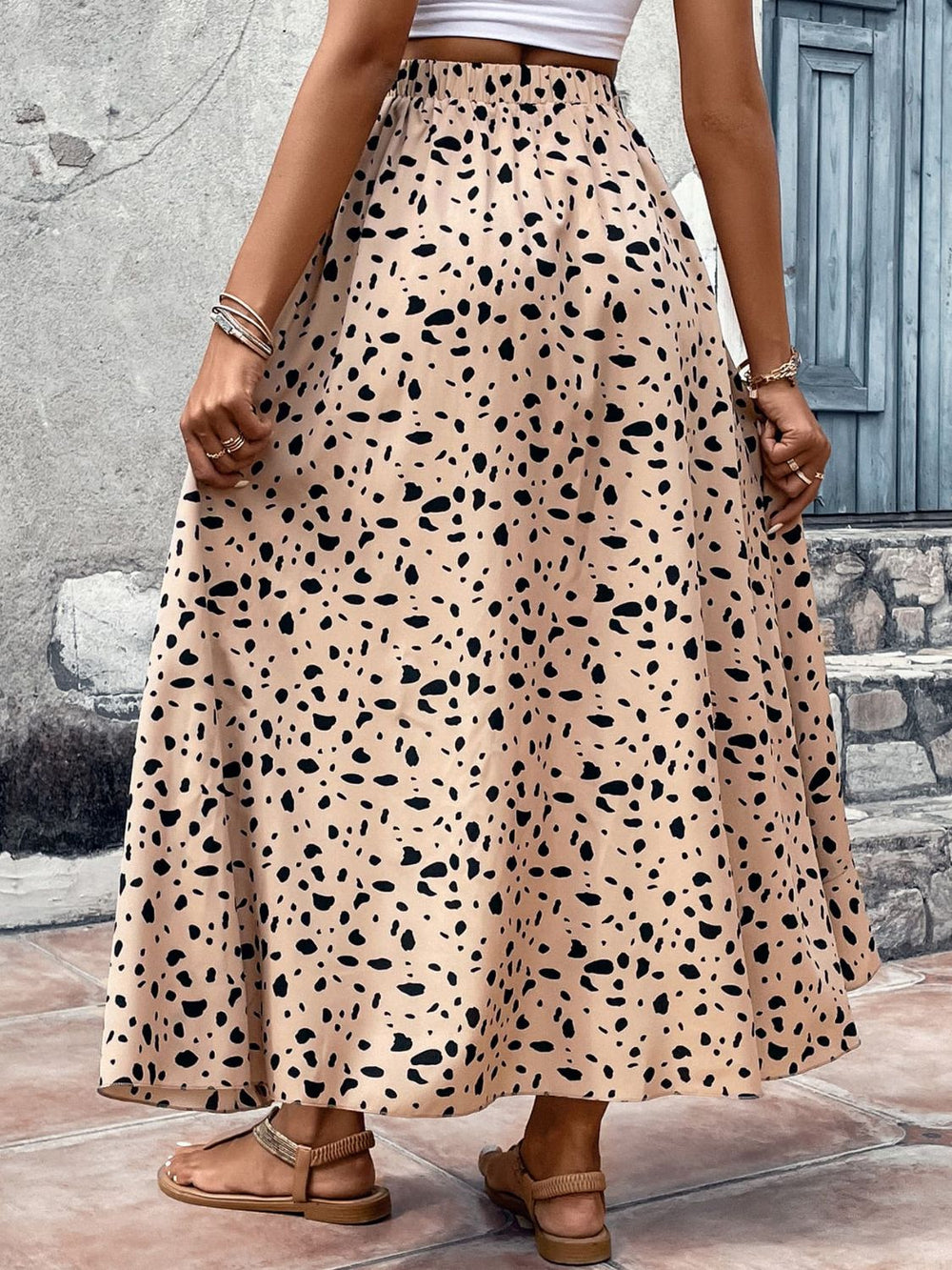 Printed High Waist Ruffled Skirt - GemThreads Boutique