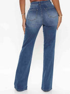Raw Hem High Waist Jeans - GemThreads Boutique