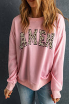 Round Neck Dropped Shoulder AMEN Graphic Sweatshirt - GemThreads Boutique
