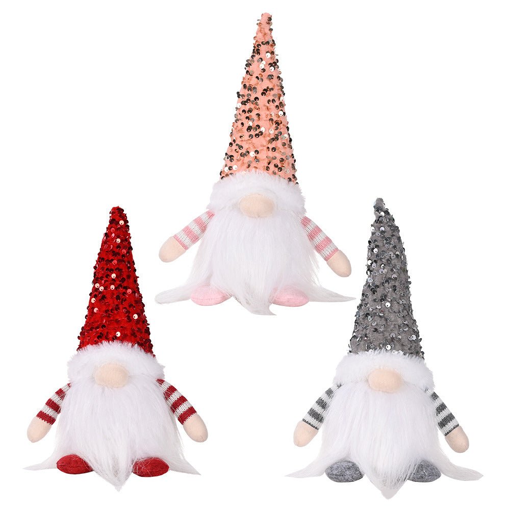 Sequin Light-Up Faceless Gnome - GemThreads Boutique