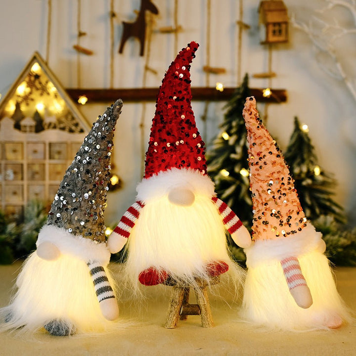 Sequin Light-Up Faceless Gnome - GemThreads Boutique