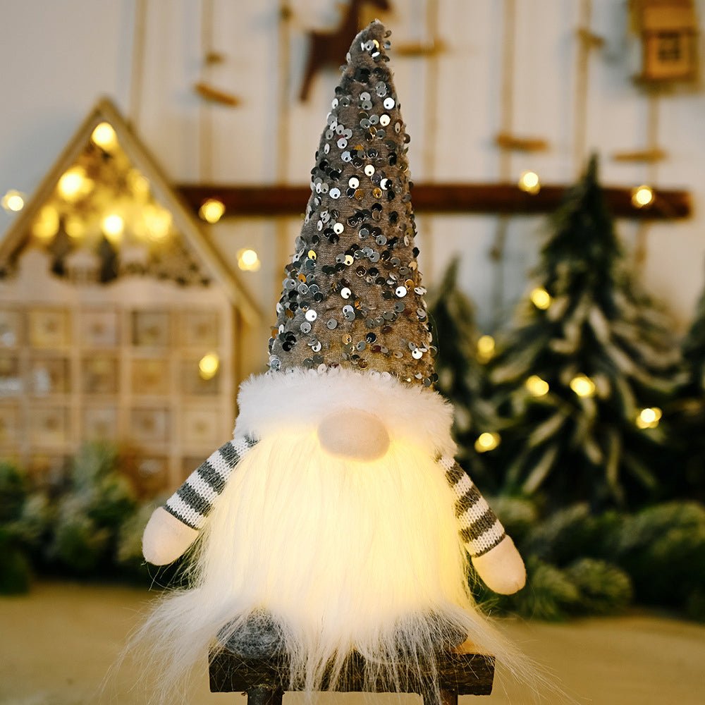 Sequin Light-Up Faceless Gnome - GemThreads Boutique