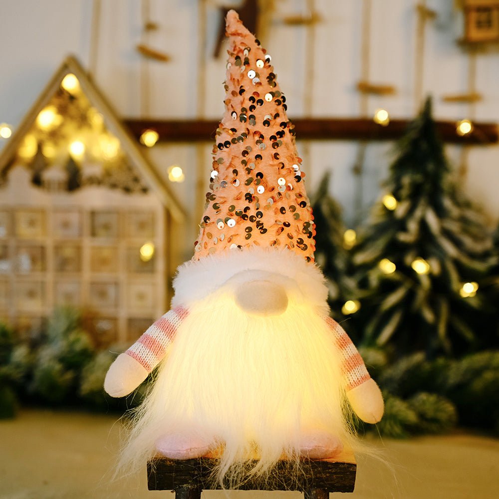 Sequin Light-Up Faceless Gnome - GemThreads Boutique