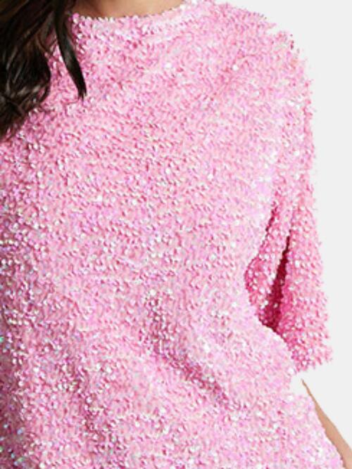 Sequin Tie Back Half Sleeve Mini Dress - GemThreads Boutique