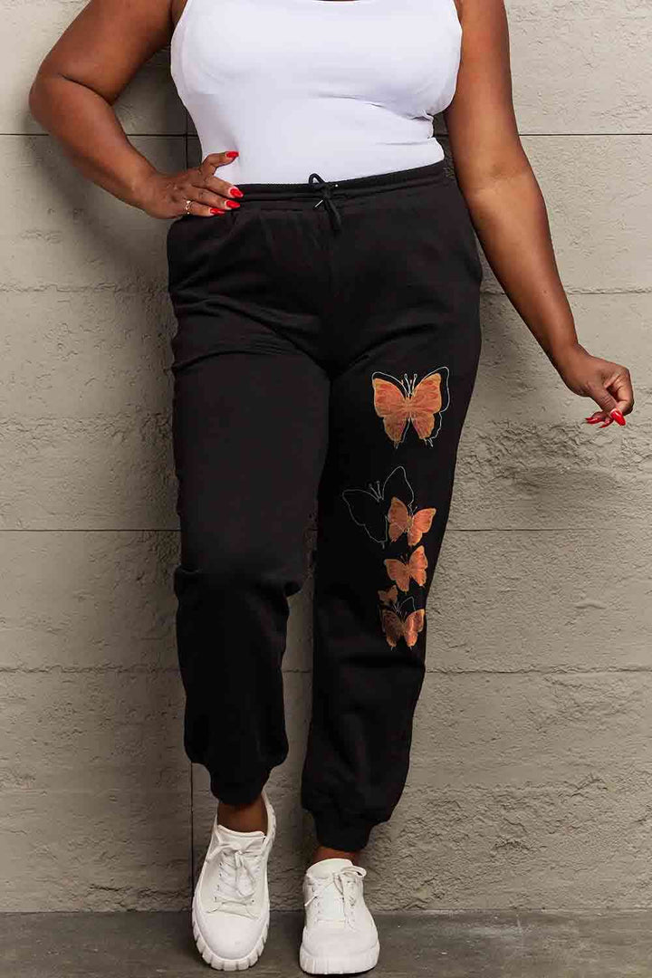 Simply Love Full Size Butterfly Graphic Sweatpants - GemThreads Boutique