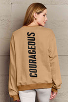 Simply Love Full Size COURAGEOUS Graphic Sweatshirt - GemThreads Boutique