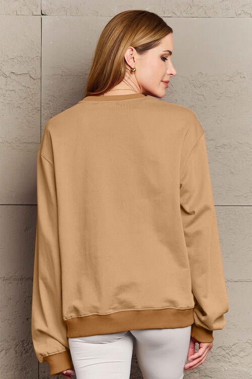 Simply Love Full Size GINGERBREAD Long Sleeve Sweatshirt - GemThreads Boutique