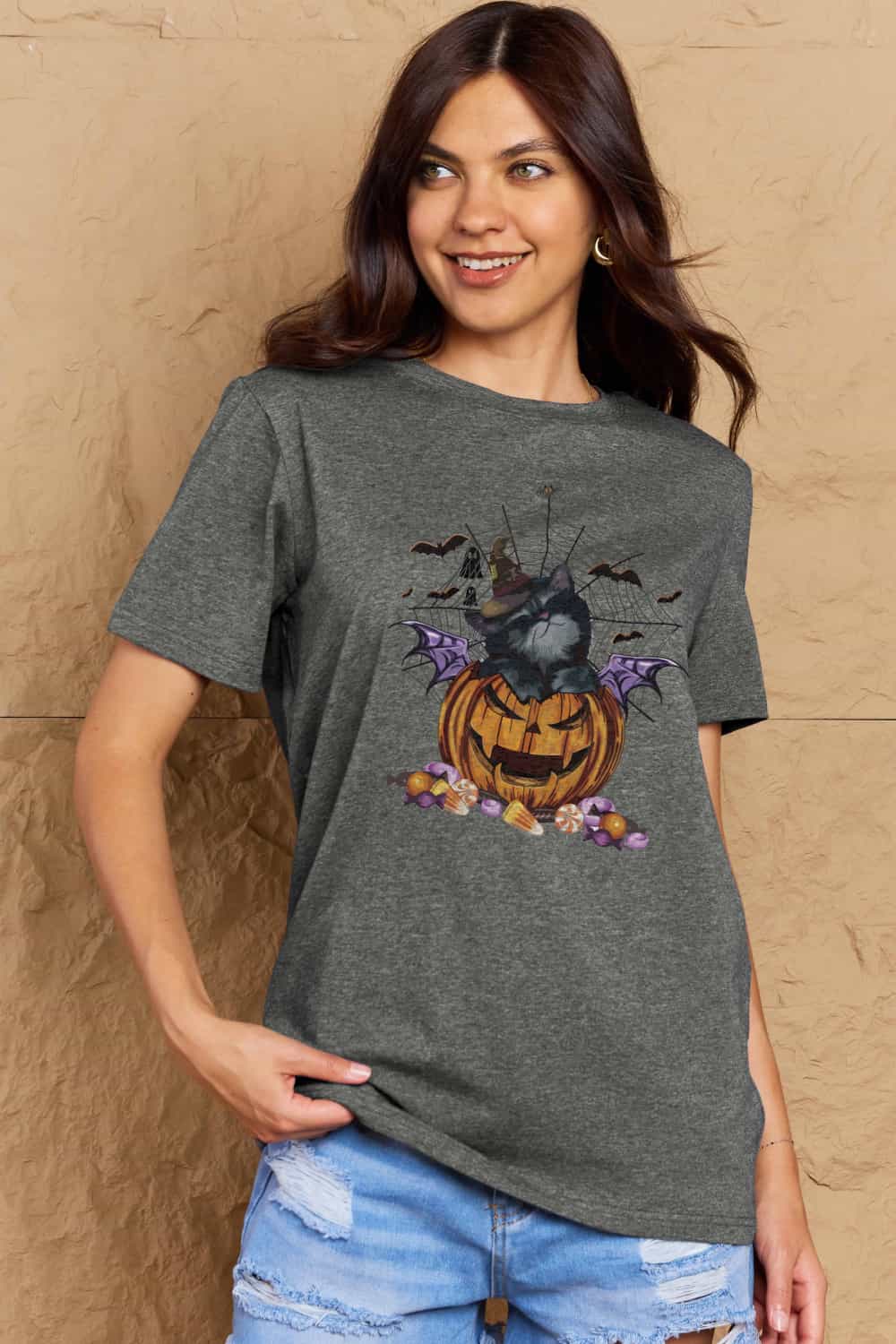 Simply Love Full Size Jack-O'-Lantern Graphic T-Shirt - GemThreads Boutique