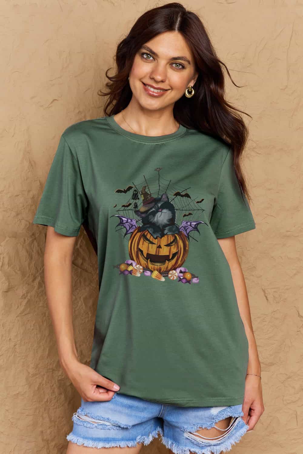 Simply Love Full Size Jack-O'-Lantern Graphic T-Shirt - GemThreads Boutique