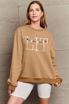 Simply Love Full Size LIT Long Sleeve Sweatshirt - GemThreads Boutique