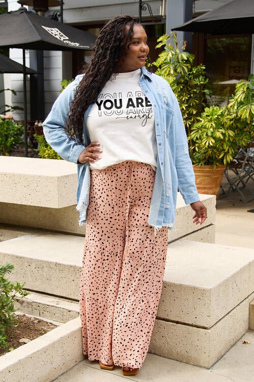 Simply Love Full Size YOU ARE ENOUGH Short Sleeve T-Shirt - GemThreads Boutique