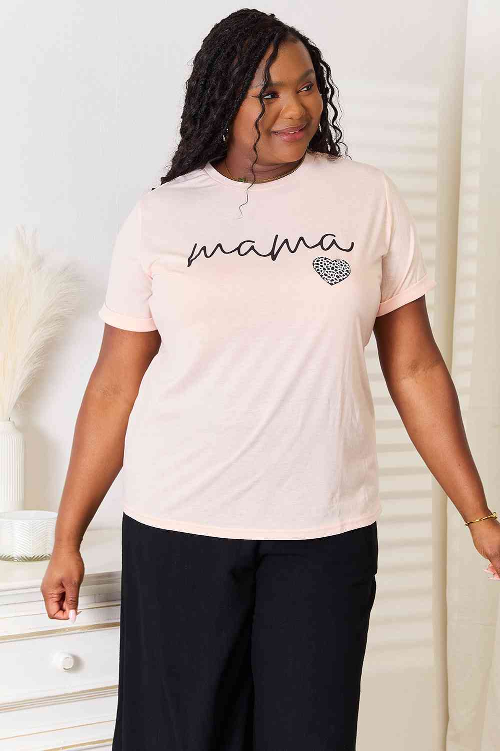 Simply Love MAMA Heart Graphic T-Shirt - GemThreads Boutique