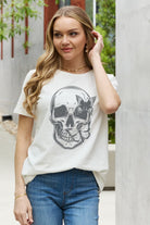 Simply Love Simply Love Skull Butterfly Graphic Cotton T-Shirt - GemThreads Boutique