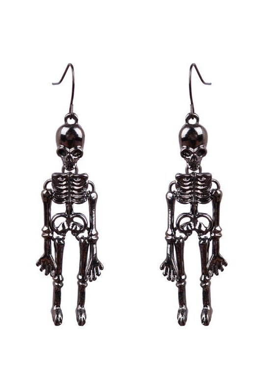 Skeleton Alloy Earrings - GemThreads Boutique