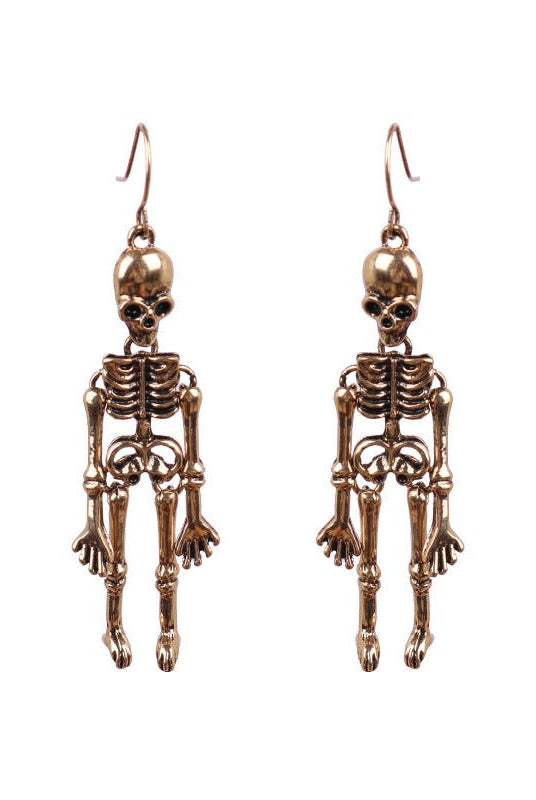 Skeleton Alloy Earrings - GemThreads Boutique
