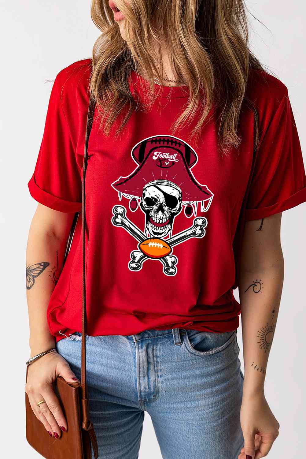 Skeleton Graphic Short Sleeve T-Shirt - GemThreads Boutique