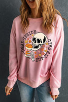 Skull Graphic Dropped Shoulder Sweatshirt - GemThreads Boutique