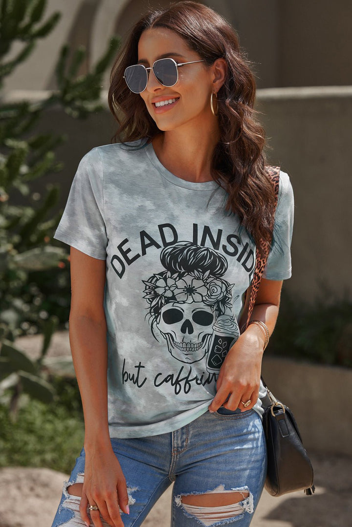 Skull Graphic Short Sleeve T-Shirt - GemThreads Boutique
