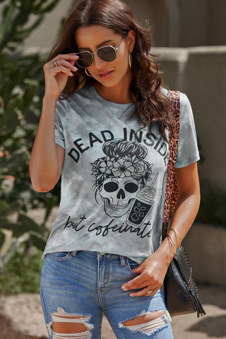 Skull Graphic Short Sleeve T-Shirt - GemThreads Boutique