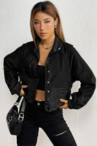 Snap Down Collared Jacket - GemThreads Boutique