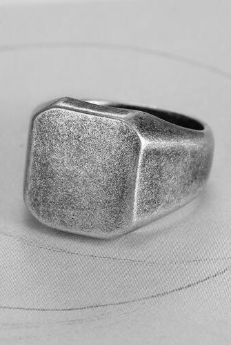 Square Titanium Steel Ring - GemThreads Boutique